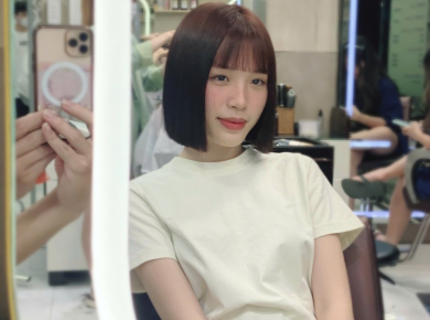 Tóc ngắn cắt bằng